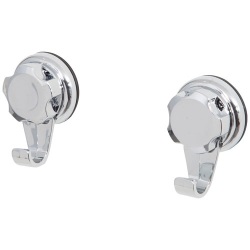 Petit crochet à ventouse - Bestlock - chrome - lot de 2