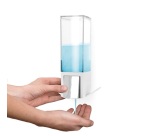 Distributeur de savon mural rechargeable - 500 mL - blanc