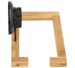 Porte papier toilette - à ventouse - en bambou - Bestlock Spa - noir et nat