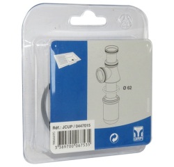 Joint de culot pour siphon - D62 x 50 mm - ép.3 mm -  noir