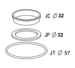 Kit 3 joints pour siphon de lavabo - noir
