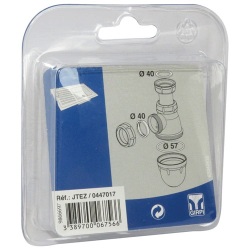 Kit 3 joints pour siphon d'évier - noir