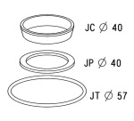 Kit 3 joints pour siphon d'évier noir