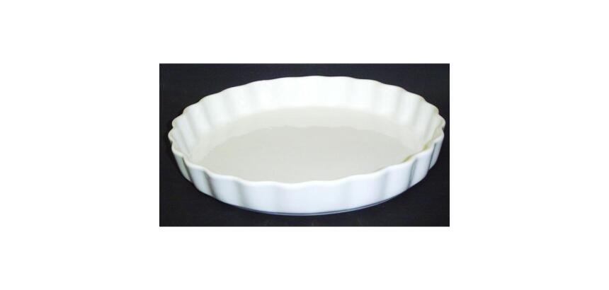 Moule à tarte en porcelaine Girard Ø 26,5 cm, blanc
