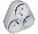 Prise Triplite 16A  2P+T - blanc