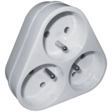 Prise Triplite 16A  2P+T - blanc