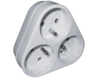 Prise Triplite 16A  2P+T - blanc