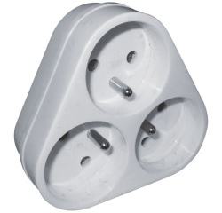 Prise Triplite 16A  2P+T - blanc