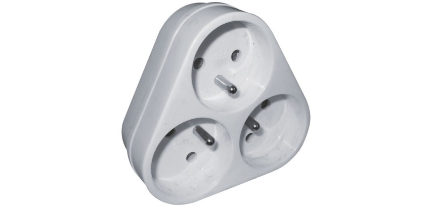 Prise Triplite 16A  2P+T - blanc