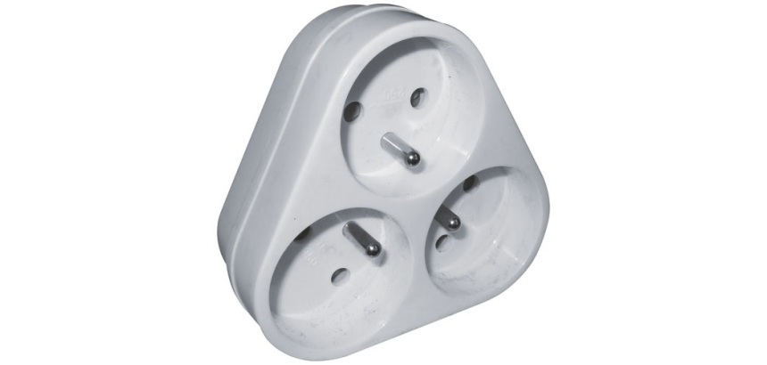 Prise Triplite 16A  2P+T - blanc