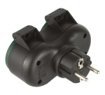 Biplite 16A  2P+T IP44 noir/vert