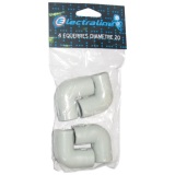 Equerre IRO - coude - 20 mm² - 100x195x30 mm - lot de 4 gris