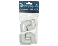 Equerre IRO - coude - 20 mm² - 100x195x30 mm - lot de 4 gris