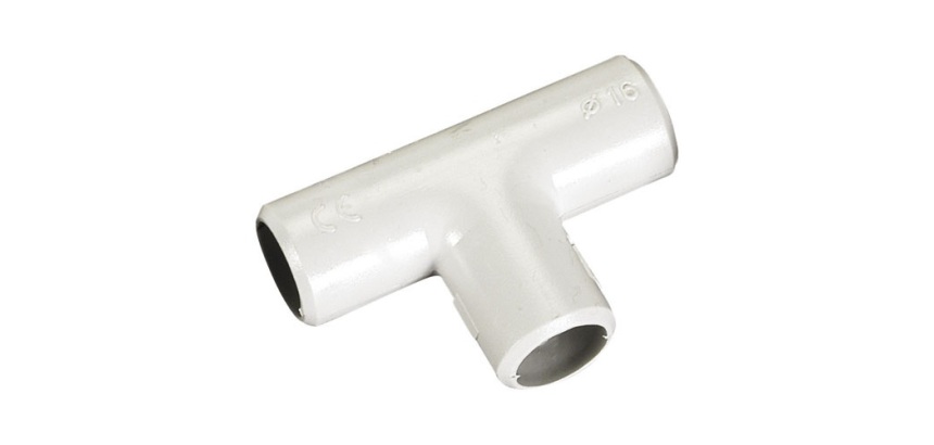 Té IRO - 16 mm² - 103x170x22 mm - lot de 4 - gris