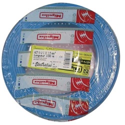 Câble d'installation rigide - H07V-U - 1x1.5mm² - L : 100 m - couronne - bl