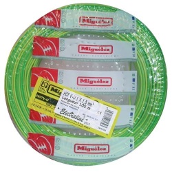 Câble d'installation rigide - H07V-U - 1x1.5mm² - L : 100 m - couronne - ja