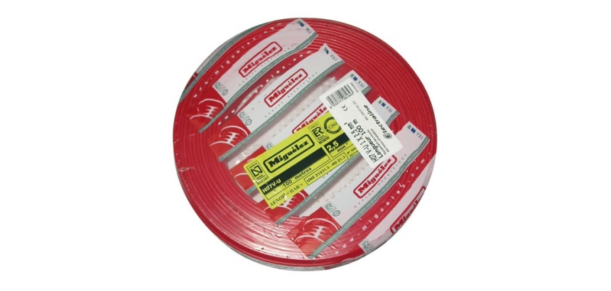 Câble d'installation rigide - H07V-U - 1x2.5mm² - L : 100 m - couronne - ro