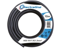 Câble d'installation H05VV-F - 3G1.5mm² -  L : 10 m - bobinot - noir