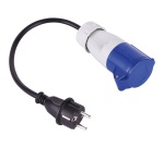 Adaptateur caravane femelle - Pro-line - avec câble 30 cm - IP44 - bleu