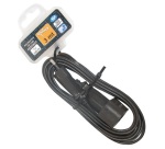 Prolongateur 6A - 2P - L : 3 m - noir