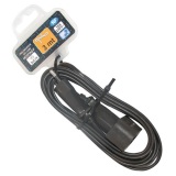 Prolongateur 6A - 2P - L : 3 m - noir