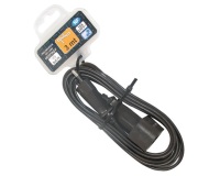 Prolongateur 6A - 2P - L : 3 m - noir