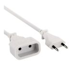 Prolongateur ménager 6A  - 2P - L : 3 m - blanc