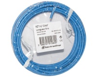 Câble d'installation rigide - H07V-U - 1x1.5mm² - L : 25 m - bobinot - bleu