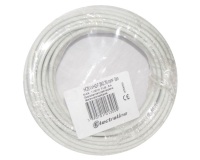 Câble domestique - H03VVH2F - 2x0.75mm² - L : 5 m - couronne - blanc
