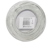 Câble domestique - H03VVH2F - 2x0.75mm² - L : 10 m - couronne - blanc