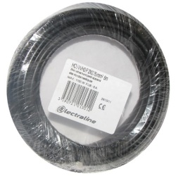 Câble domestique - H03VVH2F - 2x0.75mm² - L : 10 m - couronne - noir