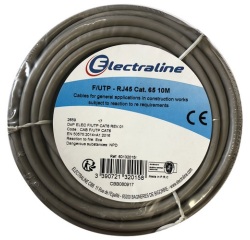 Câble multimédia FTP - RJ45 -CAT 5 - L : 10 m - couronne gris