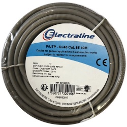 Câble multimédia FTP - RJ45 -CAT 5 - L : 10 m - couronne gris