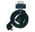 Prolongateur 16A - L : 3 m - fiche plate - noir