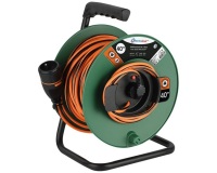 Enrouleur jardin 16A 250V - Electralock - L : 40 m - 3G1.5mm²  - orange /no