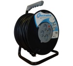 Enrouleur - Brico-line - 4 prises - avec disjoncteur thermique et poignée -