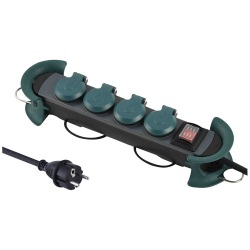 Bloc multiprises professionnel - 4 prises 2P+T - 1 intérrupteur - L : 4 m -