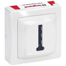 Prise - téléphone - 8 contacts en T - Les Apparents - blanc