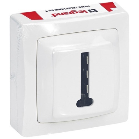 Prise - téléphone - 8 contacts en T - Les Apparents - blanc