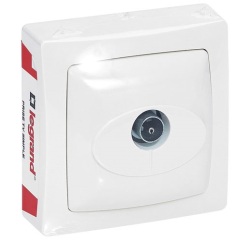 Prise TV simple - Les Apparents - blanc