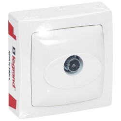 Prise TV simple - Les Apparents - blanc
