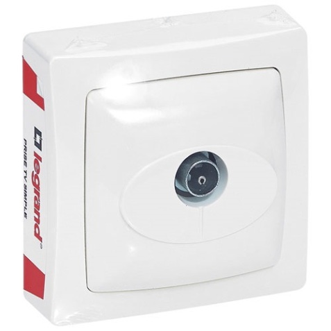 Prise TV simple - Les Apparents - blanc