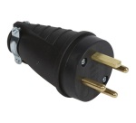 Fiche mâle 3P+T 20A 380V caoutchouc vrac