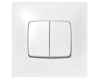 Interrupteur ou va-et-vient double - 10 A - Neptune - blanc