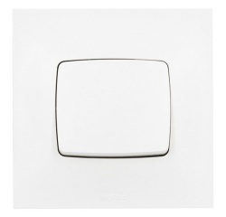 Poussoir simple - 6 A - Neptune - blanc