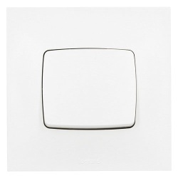 Poussoir simple - 6 A - Neptune - blanc