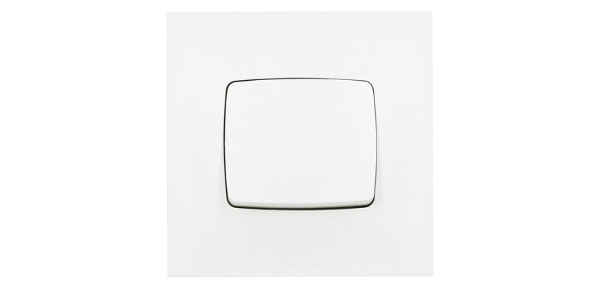 Poussoir simple - 6 A - Neptune - blanc