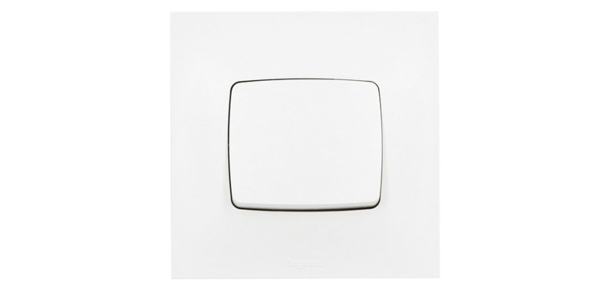 Poussoir simple - 6 A - Neptune - blanc