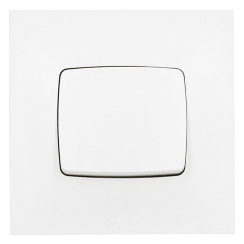 Poussoir simple - 6 A - Neptune - blanc