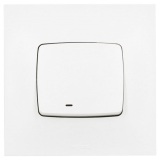 Poussoir lumineux - 6 A - Neptune - blanc